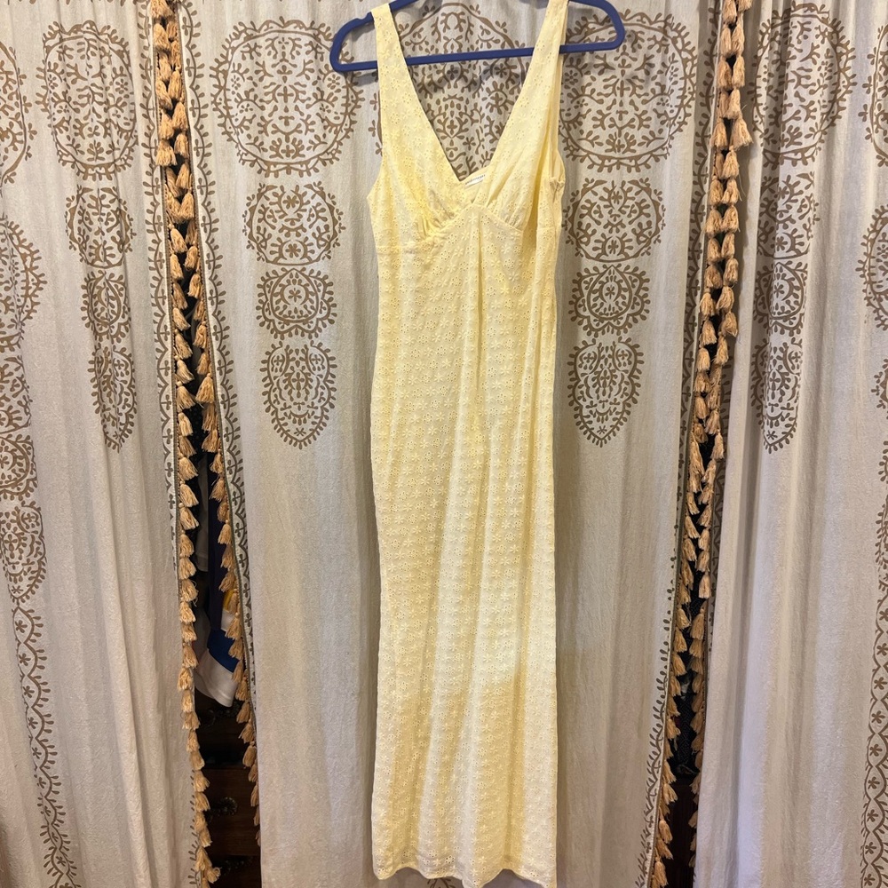Beginning Boutique Light Yellow Maxi Dress